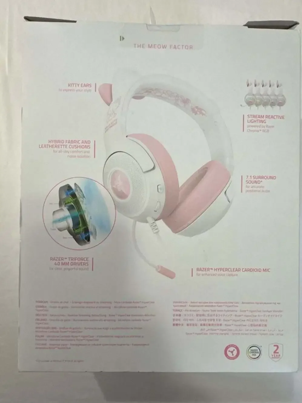(N) Razer Kraken Kitty V2 Hello Kitty and Friends Edition Gaming Headset